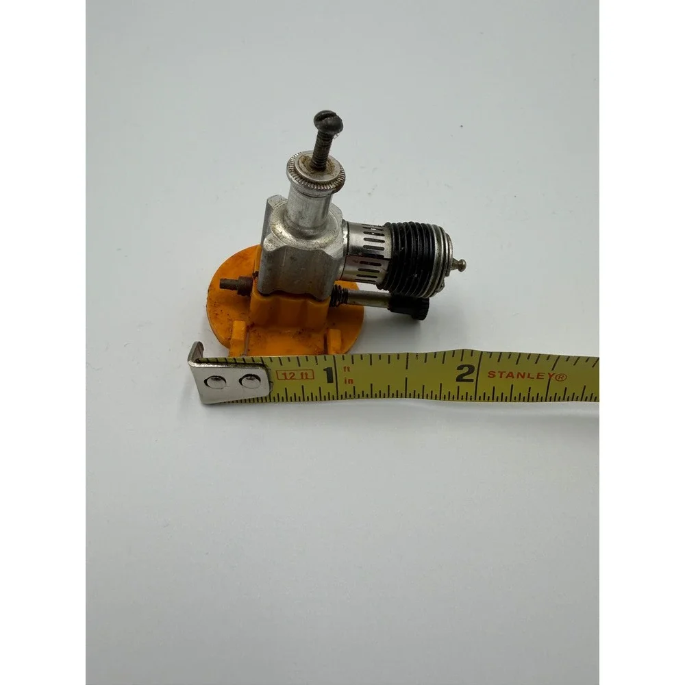 Vintage Cox .049 Model Airplane Engine with orange Mount RC Glow Plug Motor